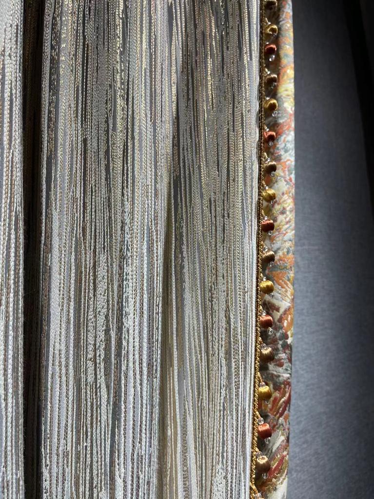 2022 New Design Stripe Vintage Pattern High Precision Jacquard Textile Fabric for Curtains, Costumes and Throw Pillows