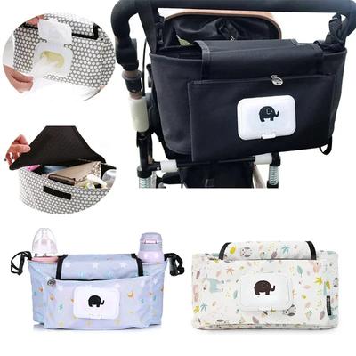 Bolsa Organizadora Não Tóxica para Carrinho de Bebê Gancho para Bolsa de Fraldas da Mamãe Carrinho de Bebê Impermeável Grande Capacidade Acessórios para Carrinho de Bebê Viagem Fralda