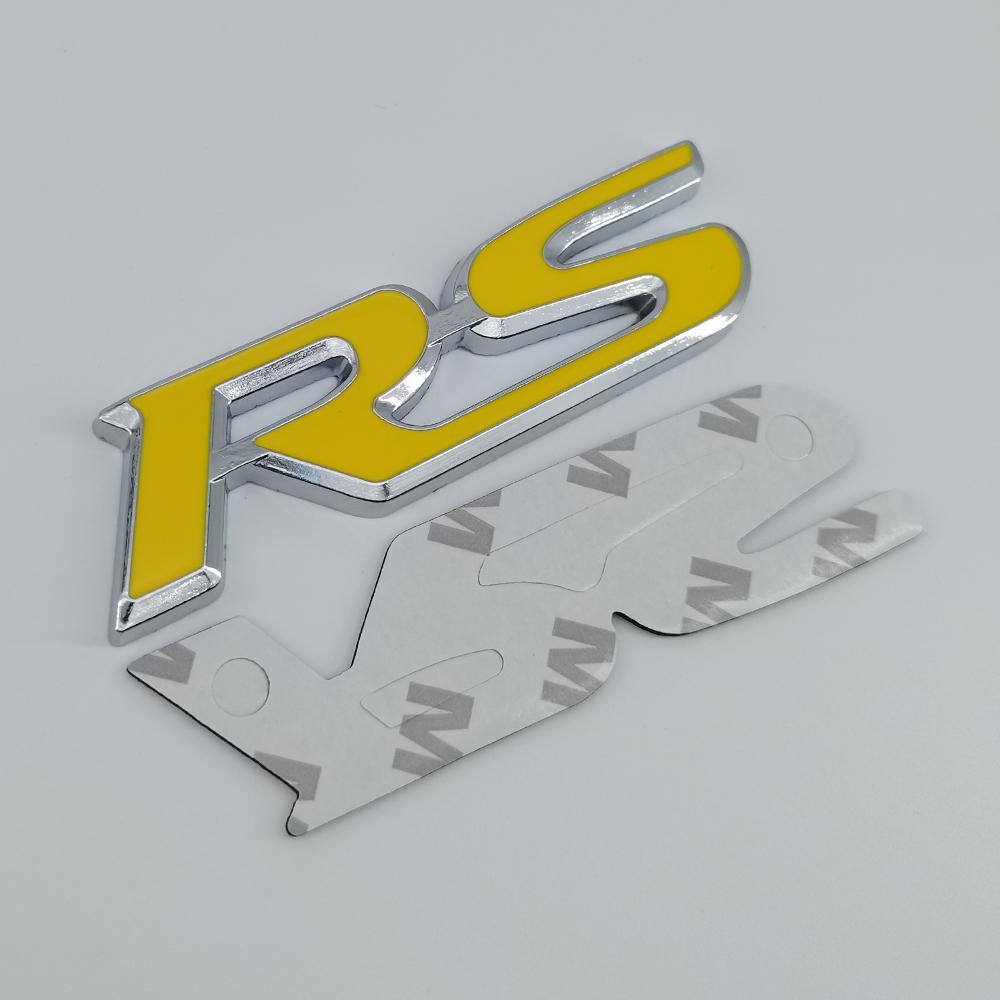 MPC4 3D Metal Logo RS Emblem Letters Car Front Grille Badge Rear Trunk Sticker For Honda Civic City Fit Shuttle Jazz Car Acceessories