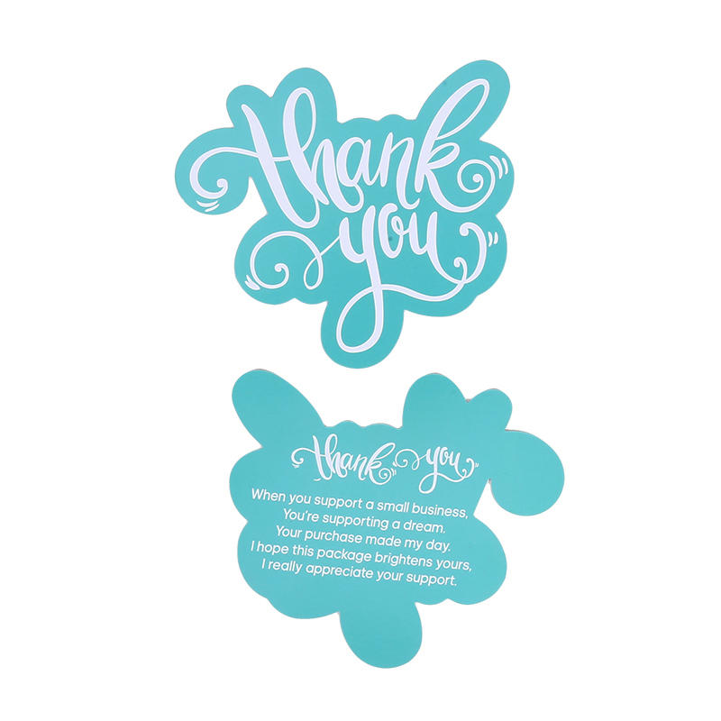 50-Pack Unique Minimalist Thank You Cards with Envelopes Creative Small Irregularly Shaped Cards for Clients Customers Employees
