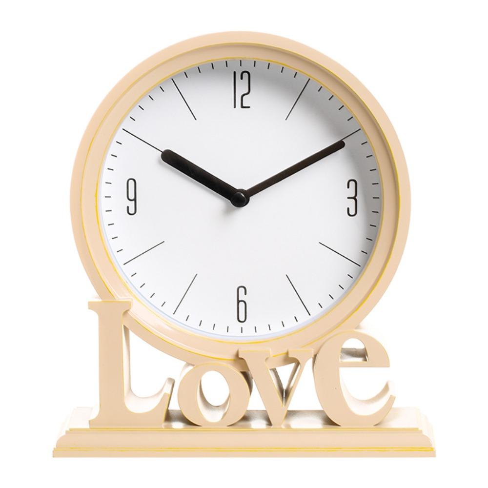 High Quality Vintage Style Desk Clock Fashion Round Pointers Clock Non Ticking Clock  Dorm