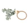 12PCS Napkin Rings Bohemian Style Wood Bead Farmhouse Napkins Ring Holders for Weddings Parties Leaves Design