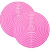 2 PCS 12 Inch Silicone Cake Mat Round Silicone Baking Mat with Measurements Pink Blue Reble Non-Stick Sheets Heat Resistant Cookie Pad for Baking