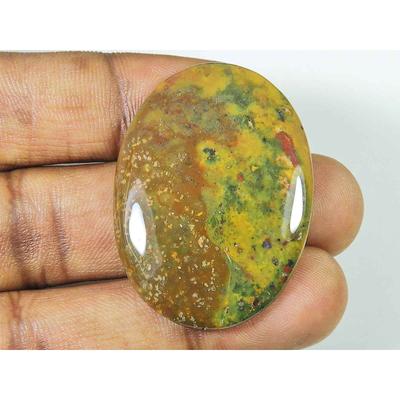 54Cts. Natural Affrican Bloodstone Oval Cabochon Loose Gemstone 30X42X05 MM SK-1822
