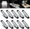 6LED Long Strip Side Light 12vTrailer Truck Side Light 10 Pcs Always On 12V Trailer Truck Side Light Waterproof Truck Light Width Indicator Tail Light
