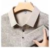 New Men T Shirt Polo Shirt Long Sleeve Autumn Casual Turn Down Collar Printed Fashion Business Outdoor Basic Men Top