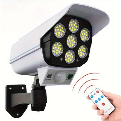 1 Stück Außen Bewegungssensor Solar LED Strahler Mit Fernbedienung, Sicherheitsleuchte Für Veranda, Garten, Terrasse, Einfahrt