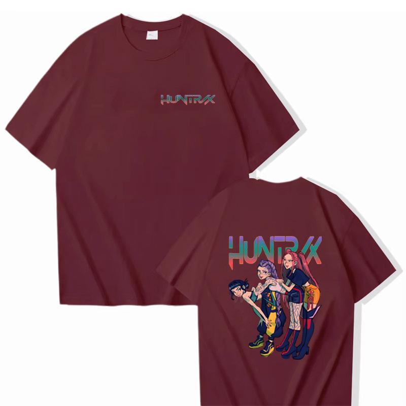 KPop Demon Hunters Aesthetic T-shirts Streetwear Harajuku Y2k Fashion Short Sleeve T-shirt Men Women Casual Loose T Shirt