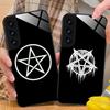 Ästhetisches Pentagramm Handyhülle für Samsung Galaxy A56 55 54 53 52 51 36 35 34 23 16 15 5G Glas Schutzhülle
