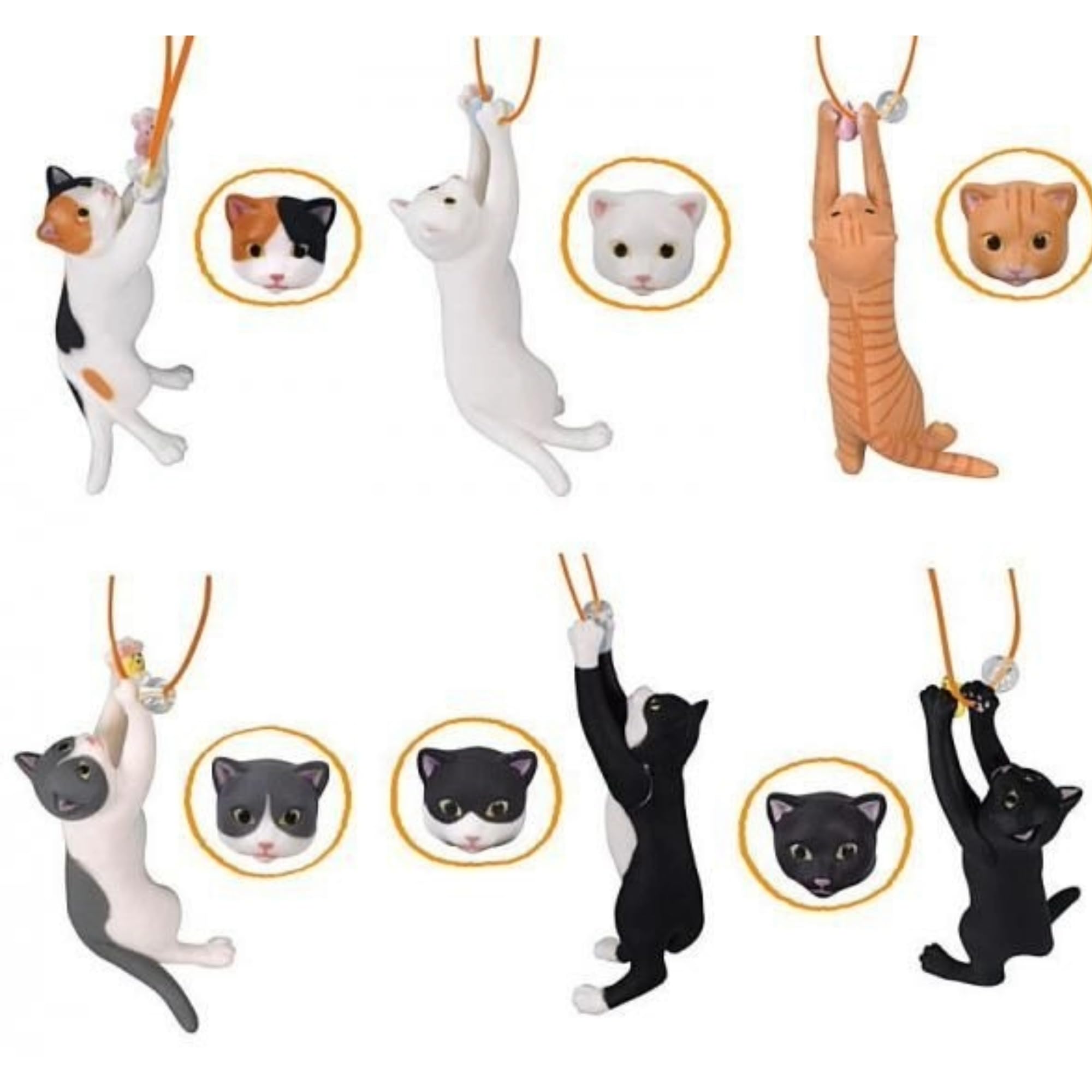 Tarlin International Cat Catch x Complete Set of 6 Types Capsule (Gachapon Toy)