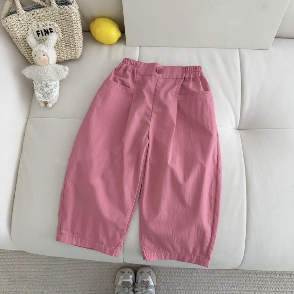 Children's Summer Solid-Color Lightweight Shorts: Loose-Fitting Casual Pants for Babies