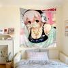 1pc Kawaii Super Sonico Tapestry Casual Anime Girl Print Polyester 2D Wall Art Y2K Aesthetic Backdrop for Bedroom Dorm Gift