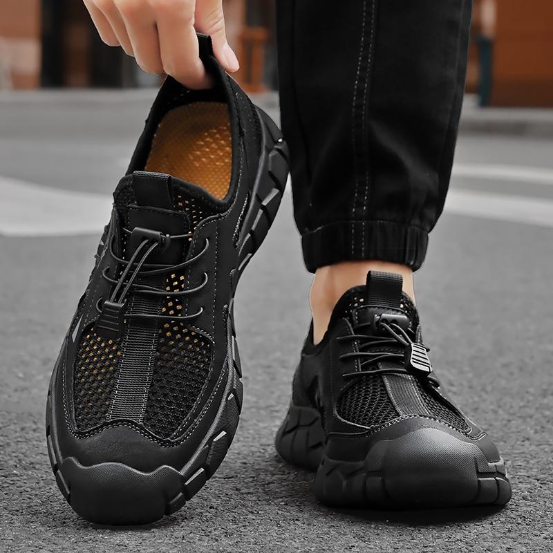 Fashion Cool Outdoor Walking Shoes Summer Mesh Men Sneakers  for Men Sport Footwear New Breathable Casual Shoes Lace-Up Men Hiking Shoe