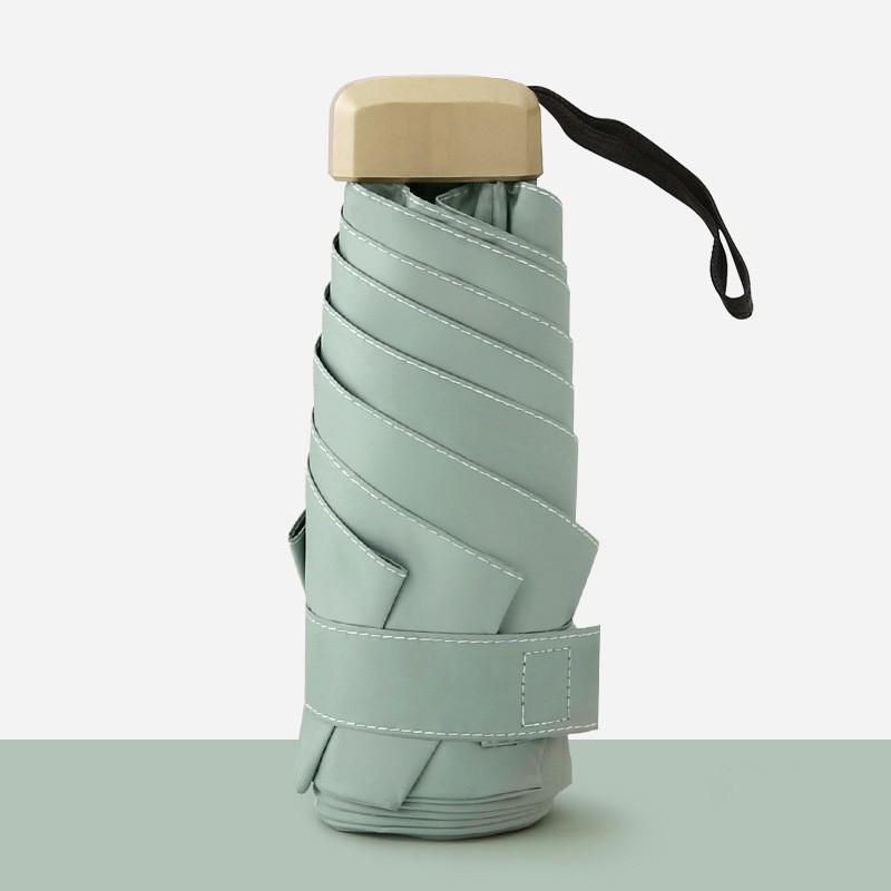 

Компактный 5-складной зонт: Переносной женский солнцезащитный козырек с напечатанным логотипом, складная конструкция черного цвета.