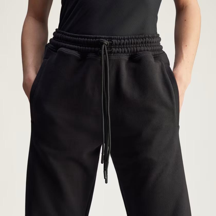 Adidas By Stella McCartney High-Waisted Drawstring Logo Straight Leg Knit Sports Pants Women pants Black JJ0102