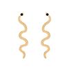 Gold & Black Snake Earring Collection, Assorted Serpent-Shaped Statement Drop Earrings for Women