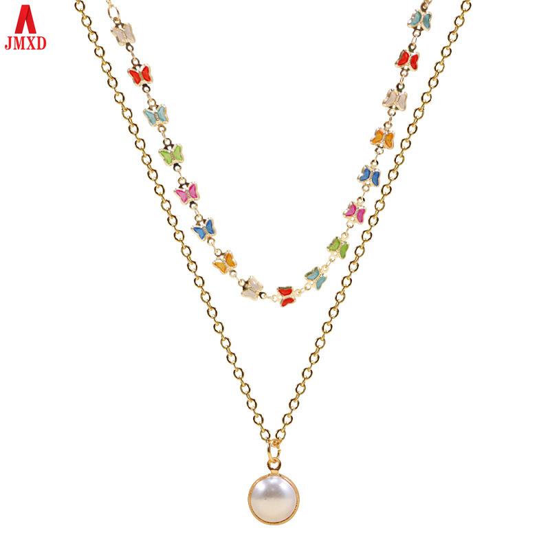 

JMXD-европейские и американские ювелирные изделия, кулон в виде бабочки, ретро-цепочка на ключицу, роскошное длинное ожерелье с темпераментом