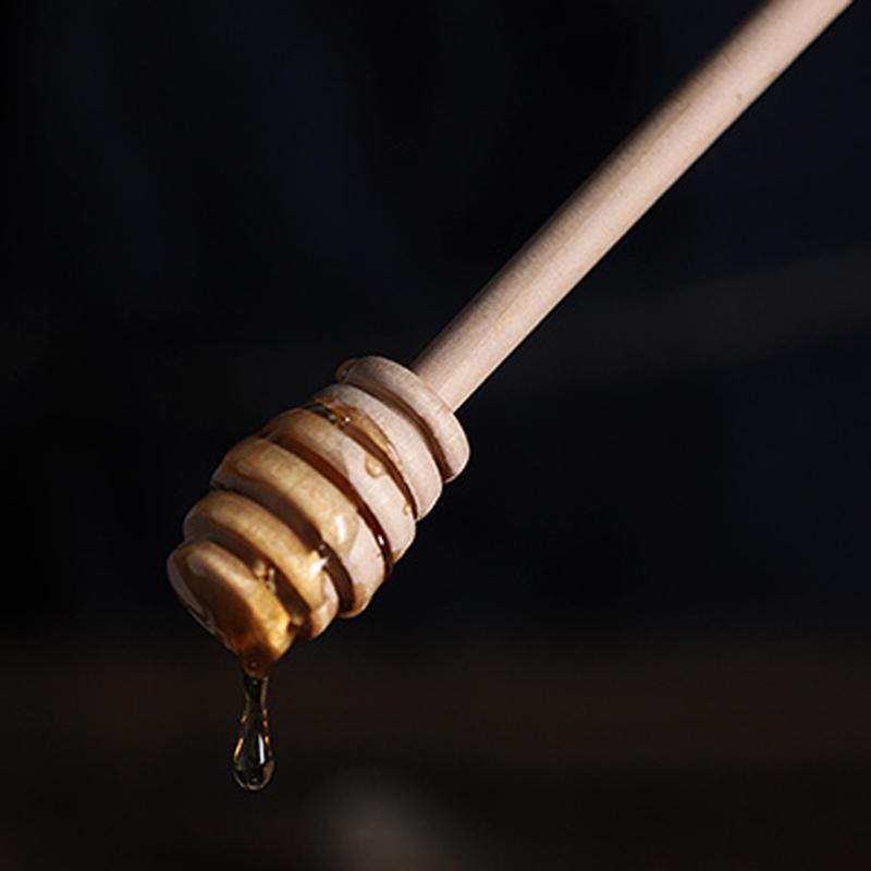 6 Stück Holz Honiglöffel Honig Dipper Stäbe Holzlöffel für Honigglas Sirup Honigstab Mischlöffel Rührlöffel Küchenwerkzeuge 16CM