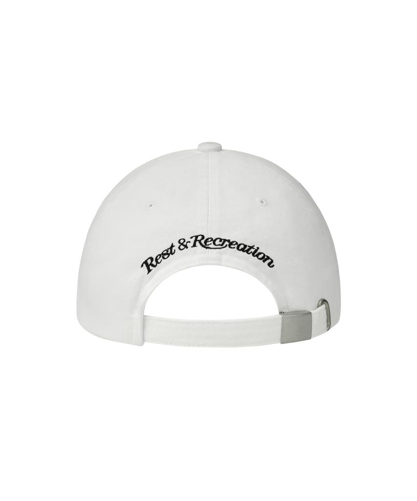 REST&RECREATION Raw-Edge Logo Cap - White