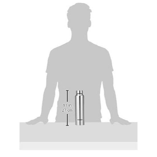 Slim Stainless Steel Water Bottle, Set of 3, 1 Liter Each