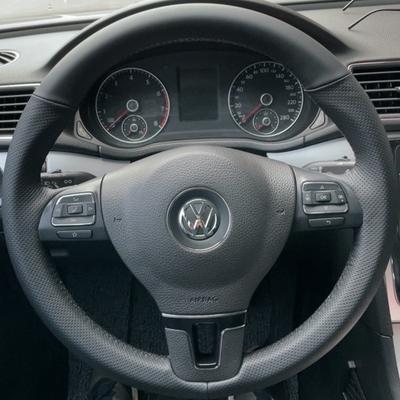 Car Steering Wheel Cover For Volkswagen VW Gol Tiguan Passat B7 Passat CC Tour Black DIY Artificial Leather Car Accessories