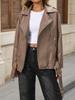 Women Faux Leather Jackets Loose Casual PU Leather Coat Female Motorcycles Locomotive Outwear with Belt