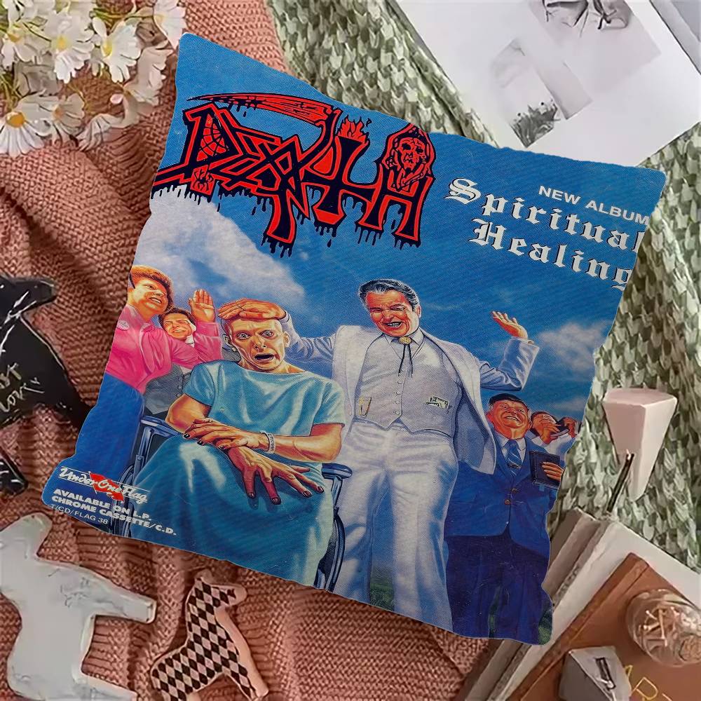 D-Deaths Mental Rock Band Pillow Gifts Home Office Furnishings Bedroom Sofa Car Cushion Cover Case 45X45Cm