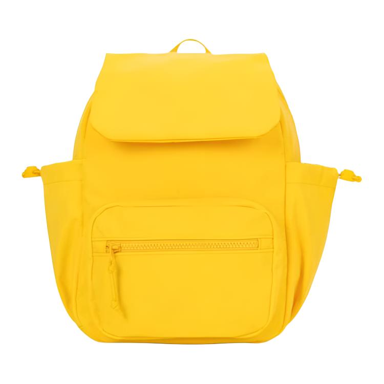 Adidas Solid Color Simple Fabric Backpack Unisex Backpacks Yellow KX9604 Yellow