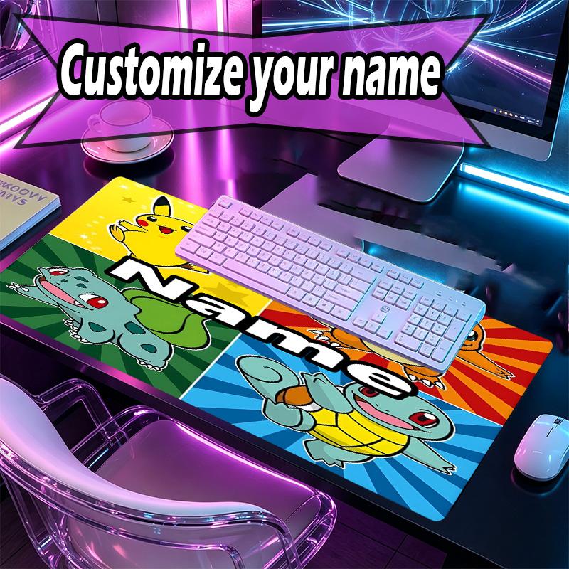 Tappetino Mouse Personalizzato con Nome e Motivo Anime, Tappetino da Scrivania per Laptop PC, Tappetino Decorativo da Scrivania per Tastiera di Casa, Regalo