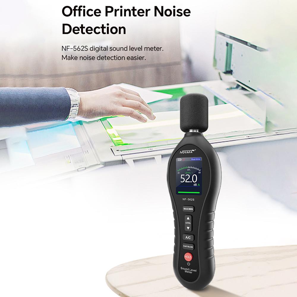 NOYAFA Digital Sound Level Meter with AC Weighted Decibel Meter 30 To 130 dB SPL Meter with