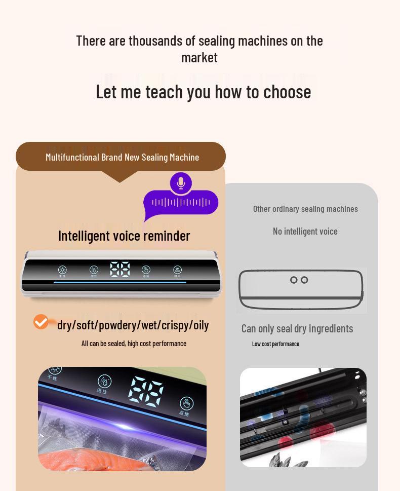 Automatic Vacuum Sealer - Portable Freshness Lock for Home