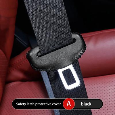 1 PEZZO Universale Copertura Protettiva per Fibbia Cinture di Sicurezza Auto Custodia Anticollisione Protezione in Pelle PU Usura Accessori Interni Auto