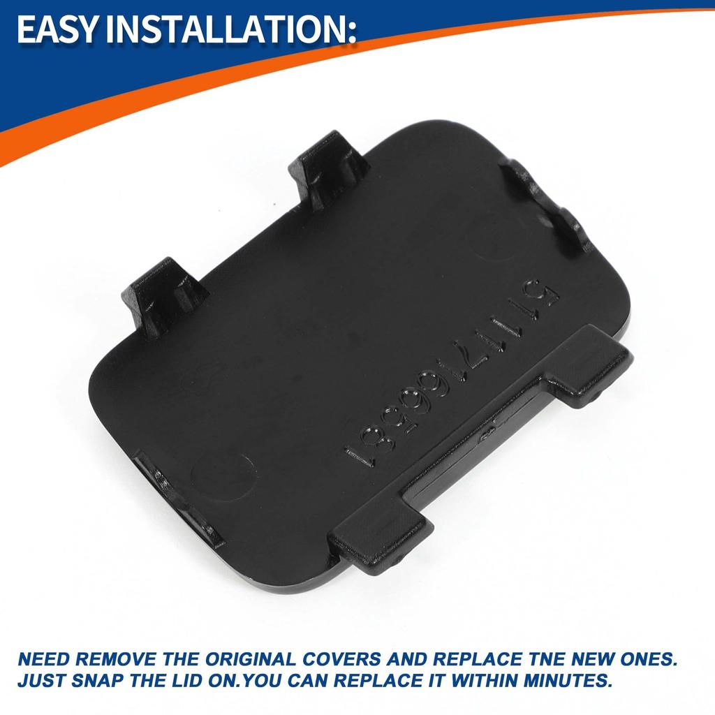 ACROPIX Stoßstangenabdeckung für Abschlepphaken vorne rechts für BMW 1er E81 E87 2007 Schwarz 1 Stück 2011, Saphir,