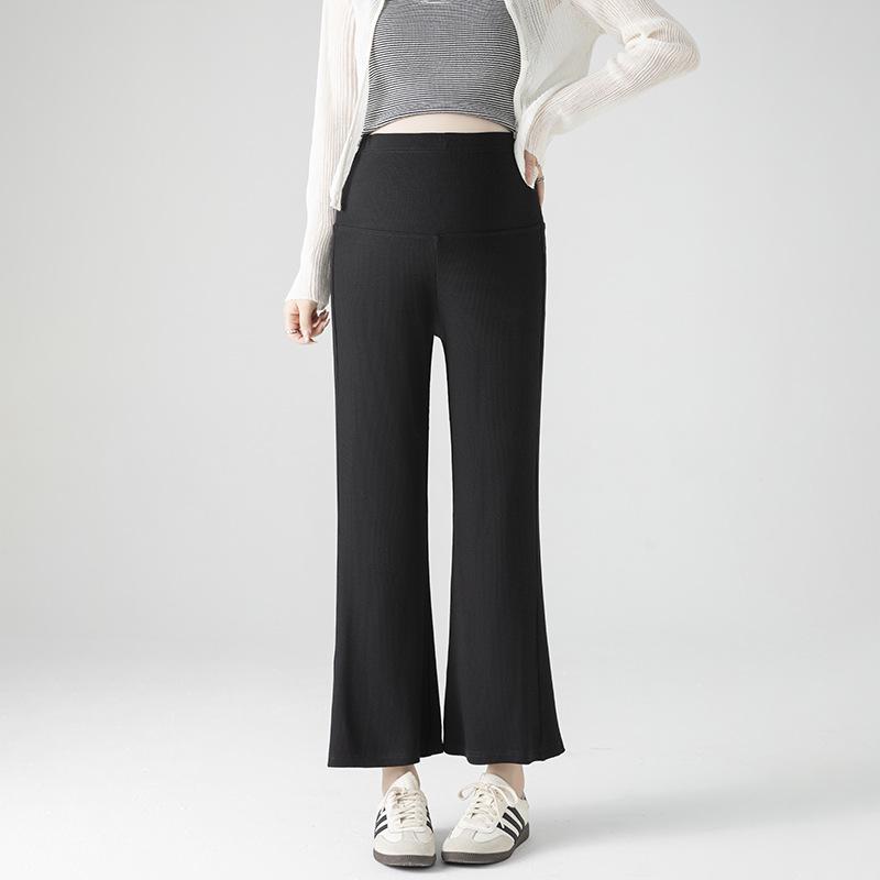 

Dark Gray Petite Maternity Micro-Flare Pants: Versatile for Spring & Summer, Ankle-Length, with a High-End Feel 2X Large чорний