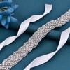 Zircon Rhinestone Waist Seal Girdle Wedding Lace-up Belt Bride Belt Women  Dress Decor