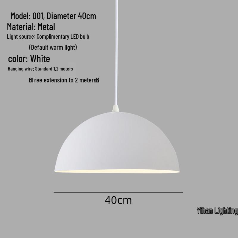 Modern Nordic Single-Head Pendant Light for Hotels, Bars, and Restaurants - Industrial Retro Style Lampshade.