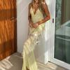 Sexy Hollow Sequin Sleeveless High Waist Evening Dress Casual Off Shoulder Deep V Slim Suspender Long Dresses
