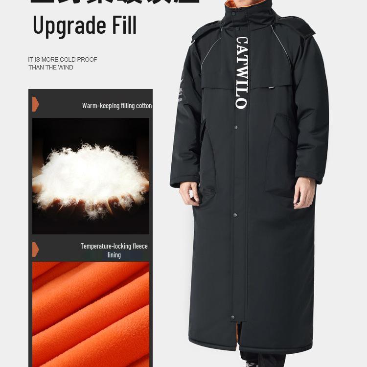 Electric Vehicle Winter Windshield Fleece-Lined Warm Coat for Bicycles & Motorcycles - Cold Weather Windproof Gear