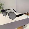 Vintage New Oval Frame Metal Sunglasses For Women Retro Steampunk Cat Eye Sunglasses Ladies Classic Uv400 Sunscreen Eyewear