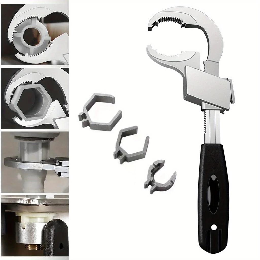 Multifunctional Adjustable Double-Headed Wrench Set, Suitable for Narrow Spaces, Multifunctional Adjustable Wrench