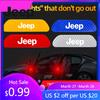 For Jeep 4PCS Reflective Car Door Sticker Safety Warning Reflector Mark For Jeep Grand Cherokee Wrangler JK Gladiator Compass