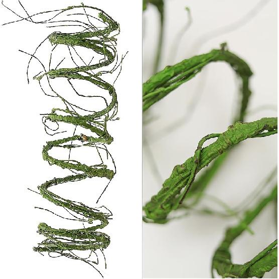 300cm/118inch Bendable Brown Small Artificial Tree Branches Fake Tree Trunk Garland Rattan Wreath Cherry Blossom Grape Vines Floral for Wall Hanging