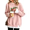 Women's Sweatshirt Christmas Print Long Sleeve Loose Fit Layering Casual Pullover