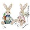 Easter Bunny Figurine Doll Ornament Collectible Cute Figure Statue for Cabinet Farmhouse