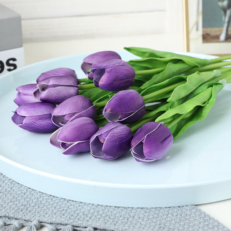 5 STÜCKE Pu Mini tulpe simulation blume hochzeit feier hause dekoration simulation anlage künstliche blumen ins stil touch tulpe