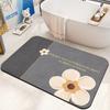 Diatom mud absorbent soft floor mat for bathroom and household use, anti slip bathroom door mat feet