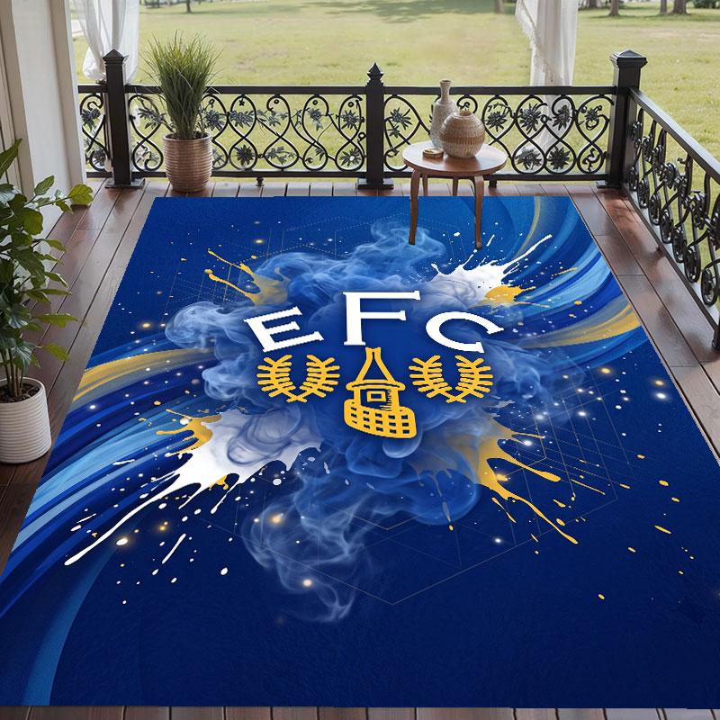 Soft Floor Carpet Everton Football Pattern Area Rug Decorative Mat For Home Room Decoration