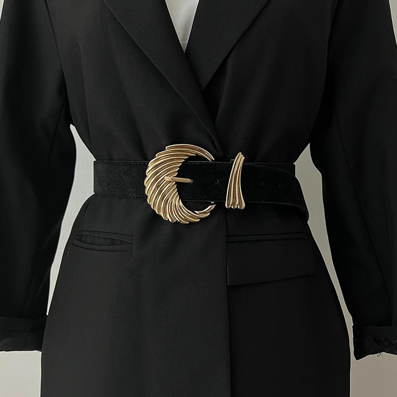 Four Seasons Available New Belt Women'S Leather Fashion Versatile Jeans Belt Decoration With Skirt, Suit, Sweater Waist Cover