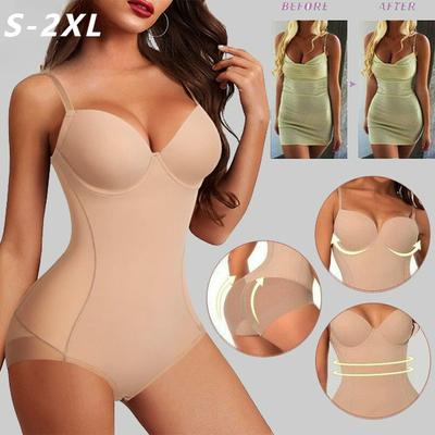 Sexy Lace Mesh Women's Slimming Corset Gathered Breasts Belly Lift Buttocks One-piece Shapewear S-2XL