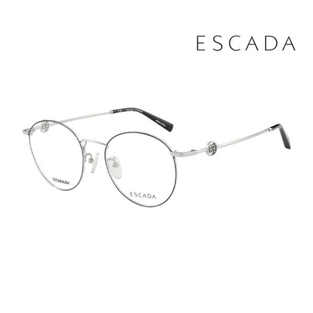 Escada Eyeglass Frames VES B37F 0583 Round Titanium Glasses for Women and Men VES B37F 0583_C [50]